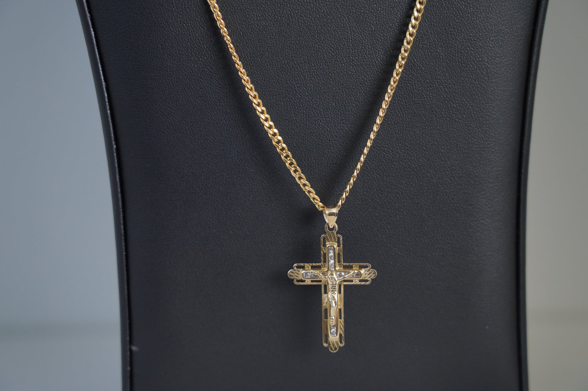 Gold Cross Pendant Necklace