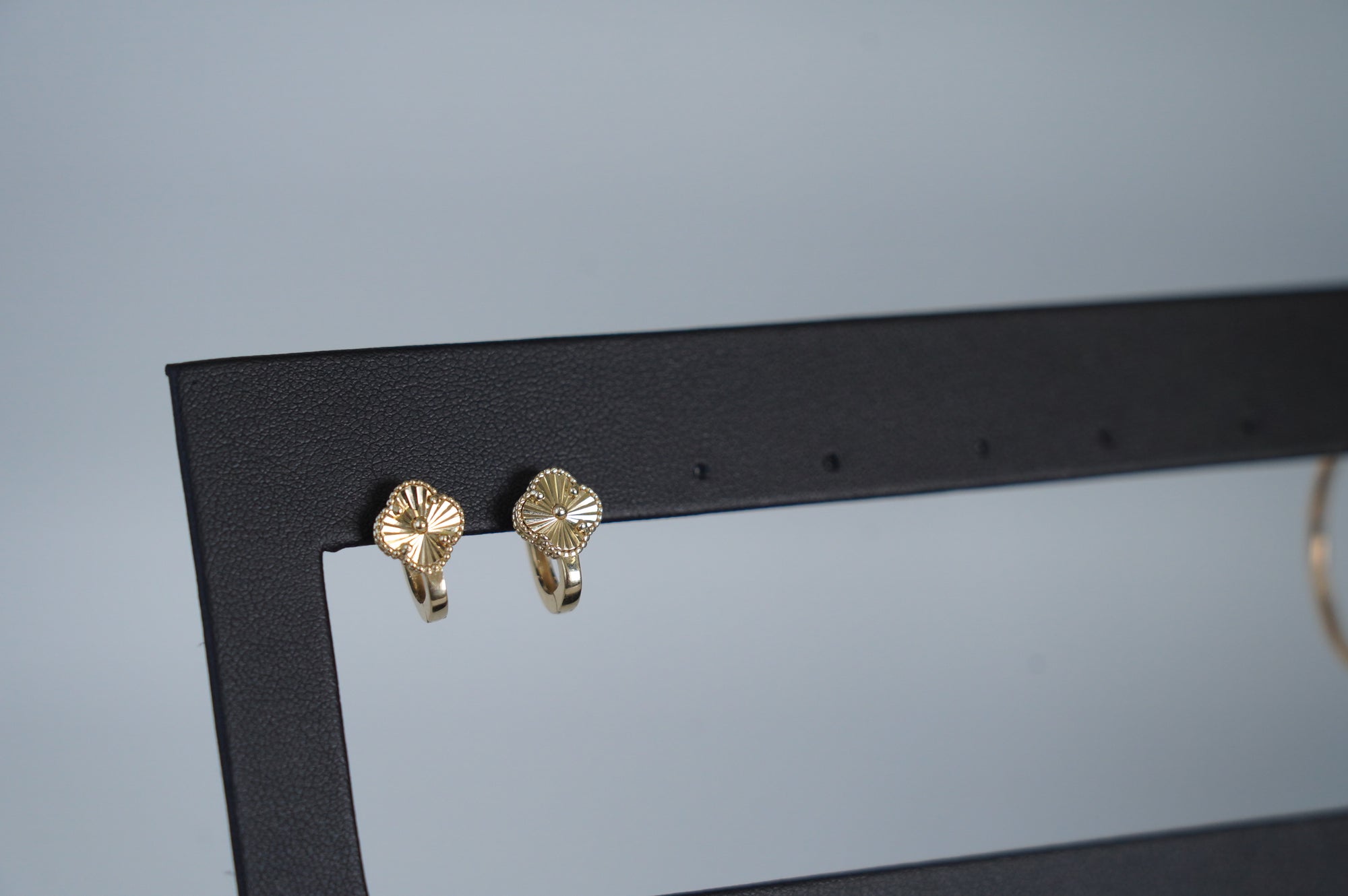 Gold Van Cleef Hoop Earrings