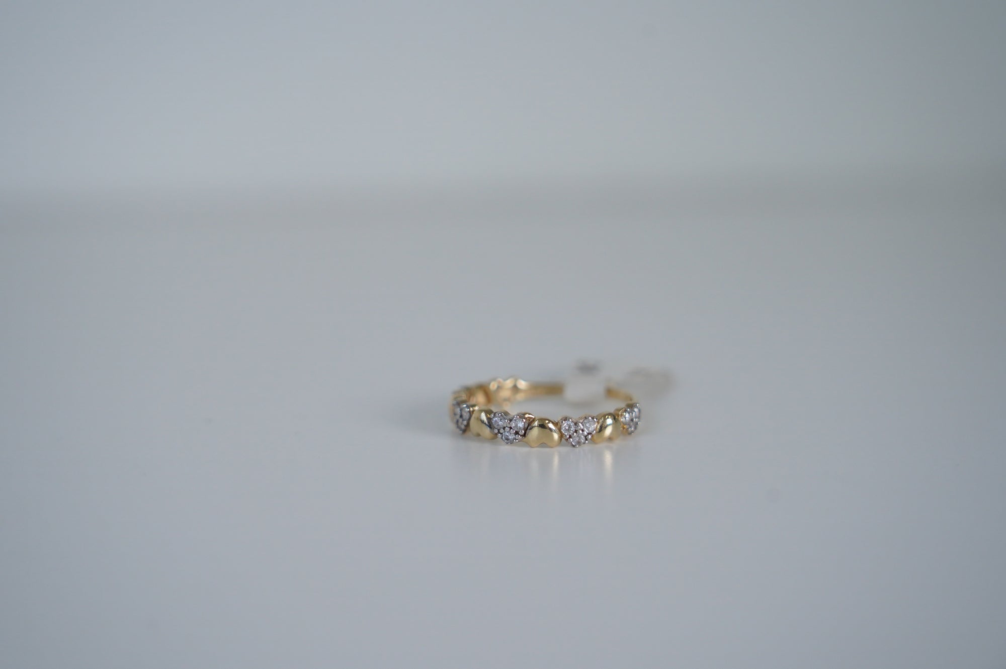 Diamond Cluster Band Ring in Yellow Gold