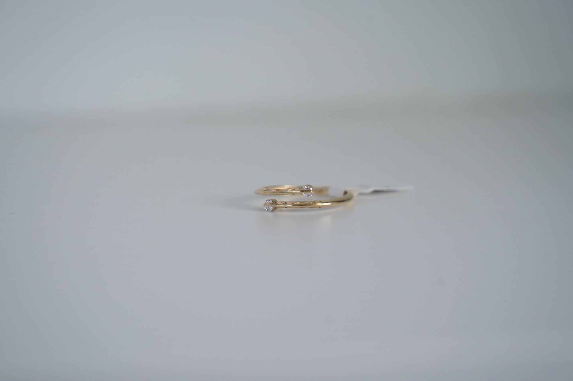 Minimalist Double-Band Ring with Zirconia Stones