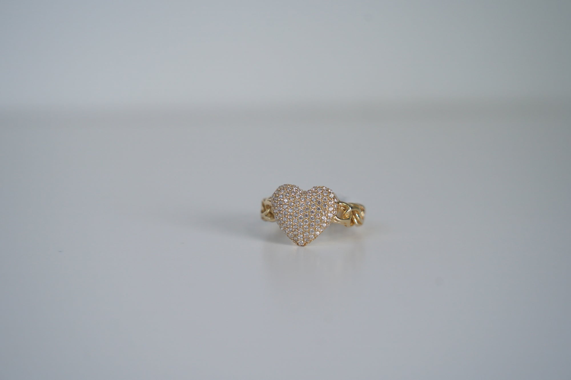 Sparkling Heart Statement Ring