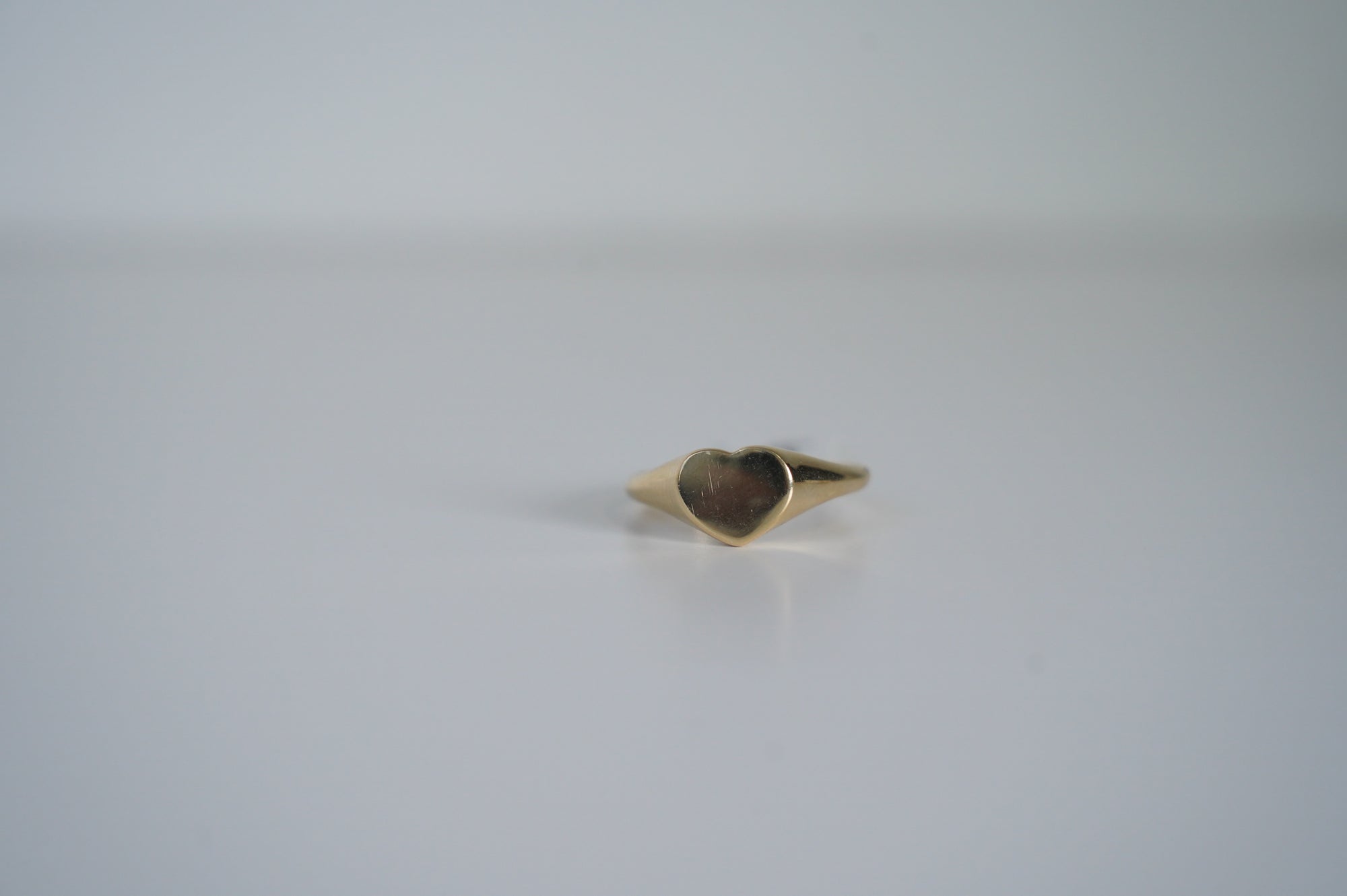 Golden Heart Signet Ring