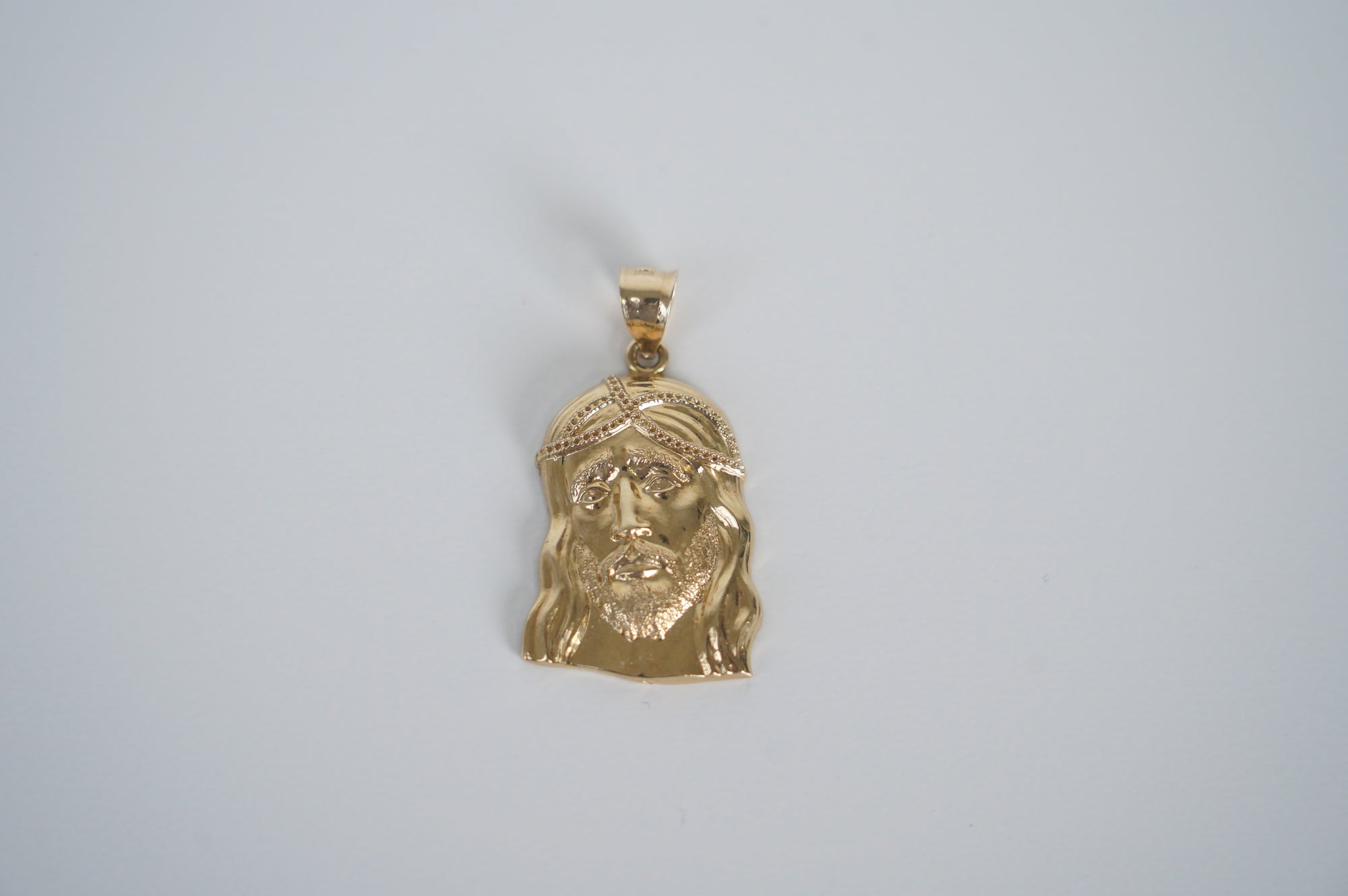 Gold Jesus Face Pendant