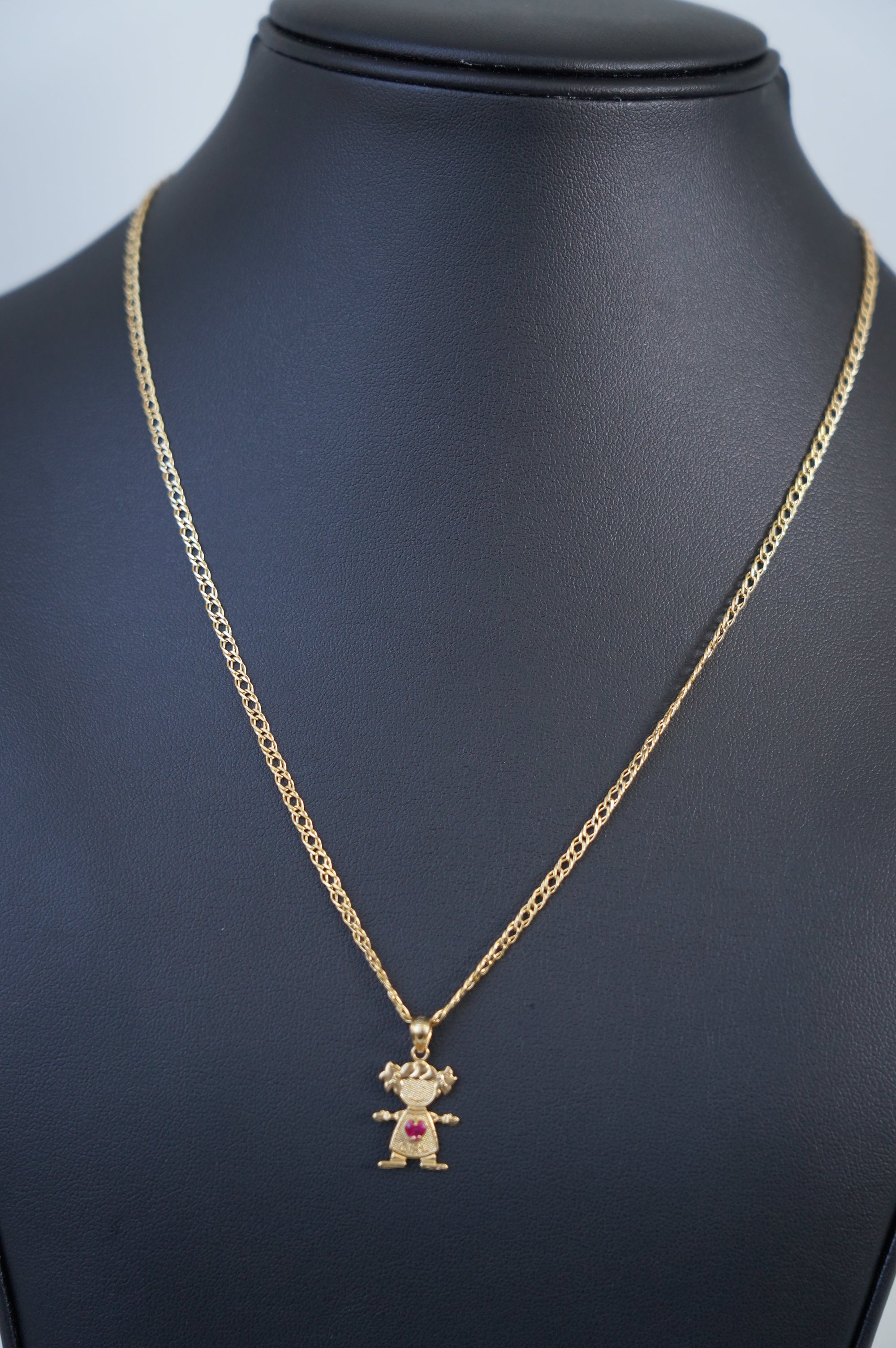 Gold Girl Pendant Necklace