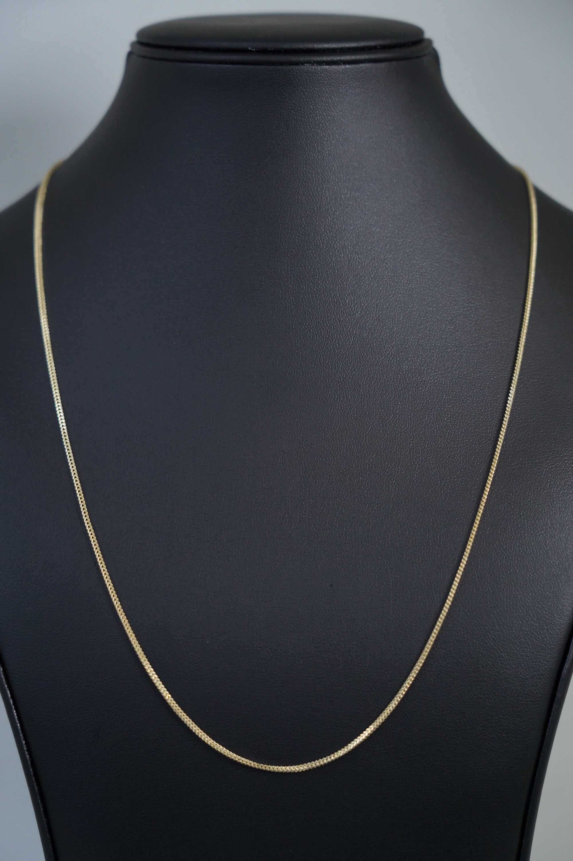 Gold Simple Herringbone Chain Necklace