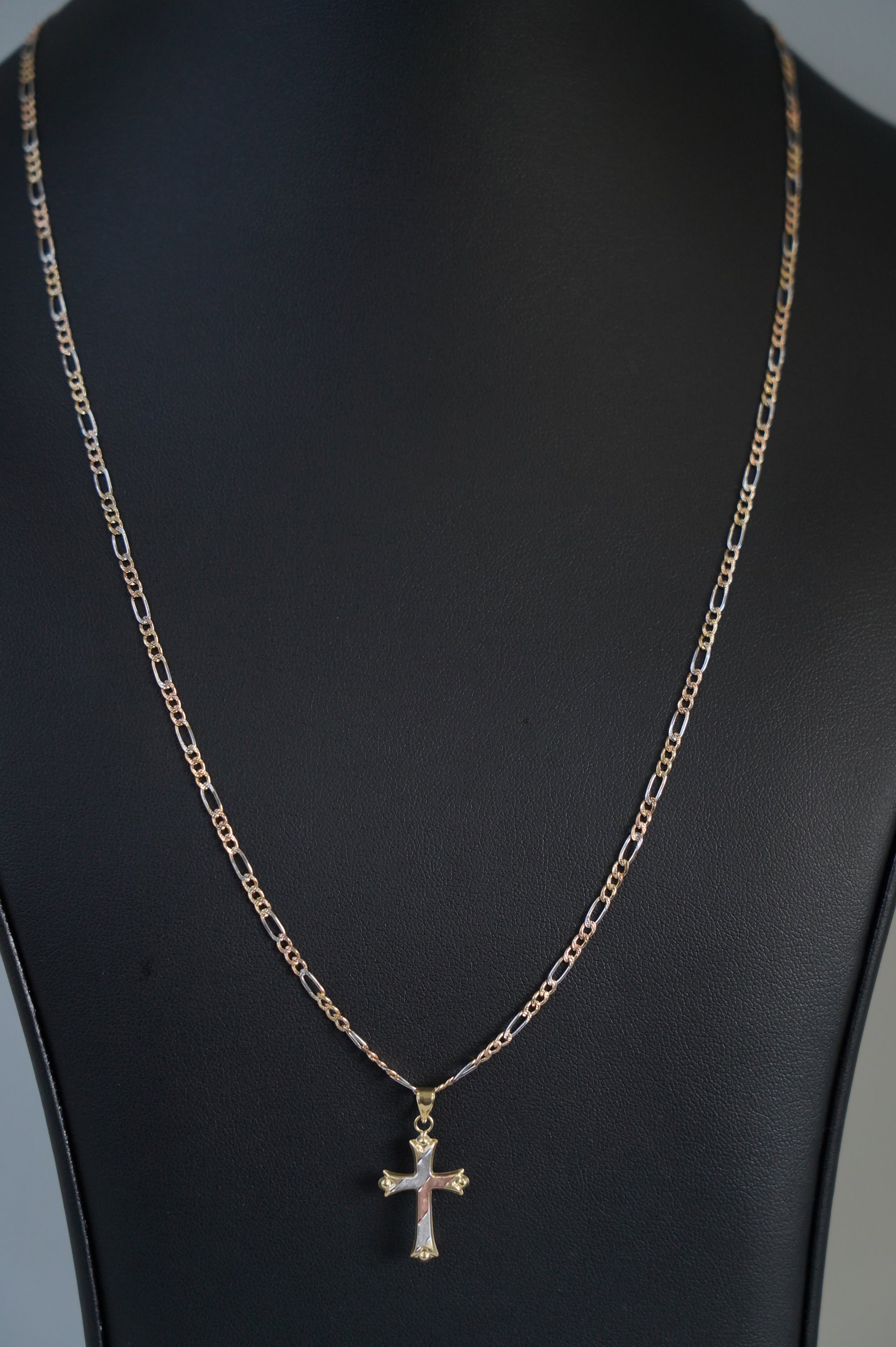 Gold Necklace with Cross Pendant