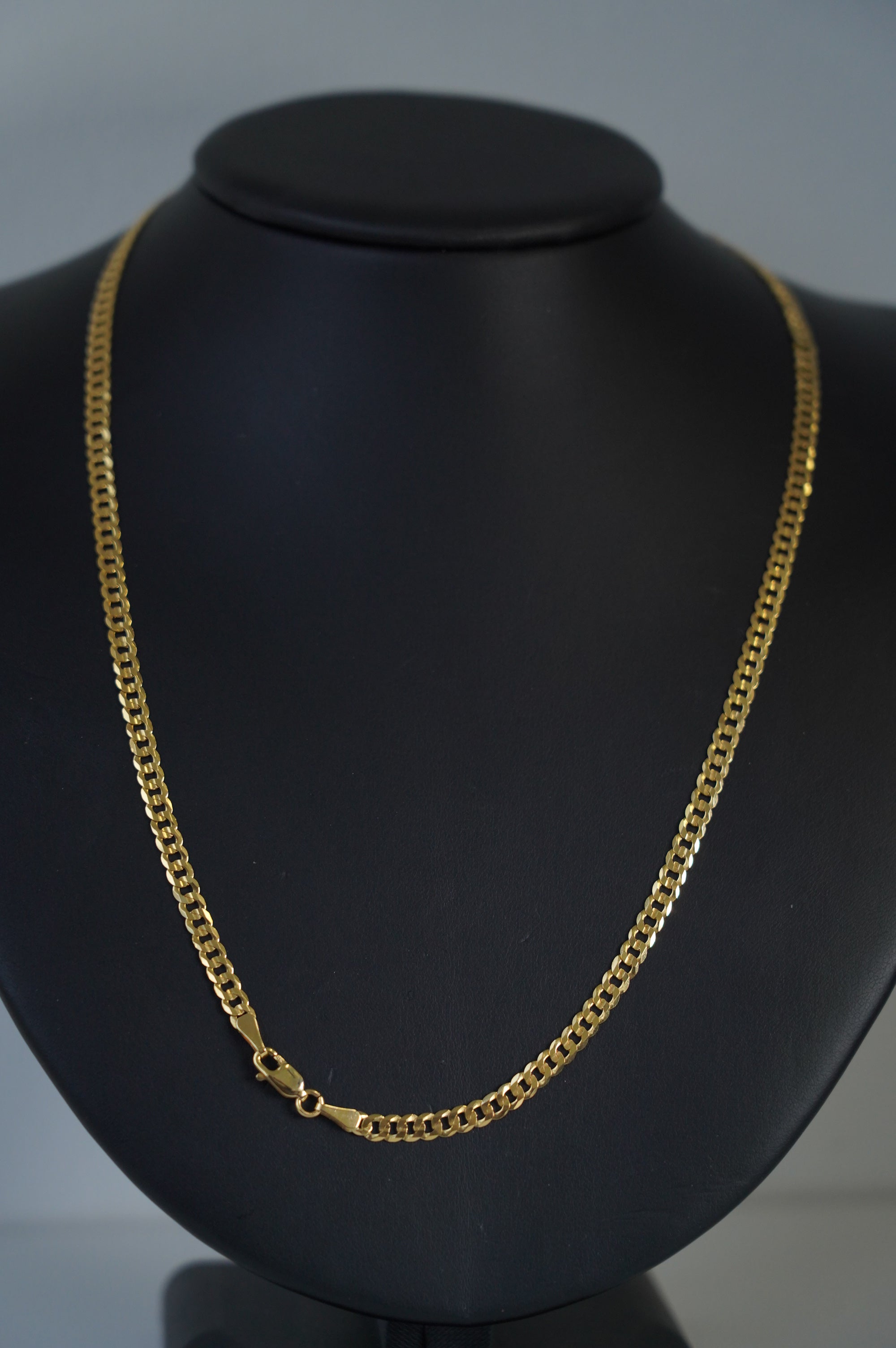 Gold Herringbone Chain Necklace