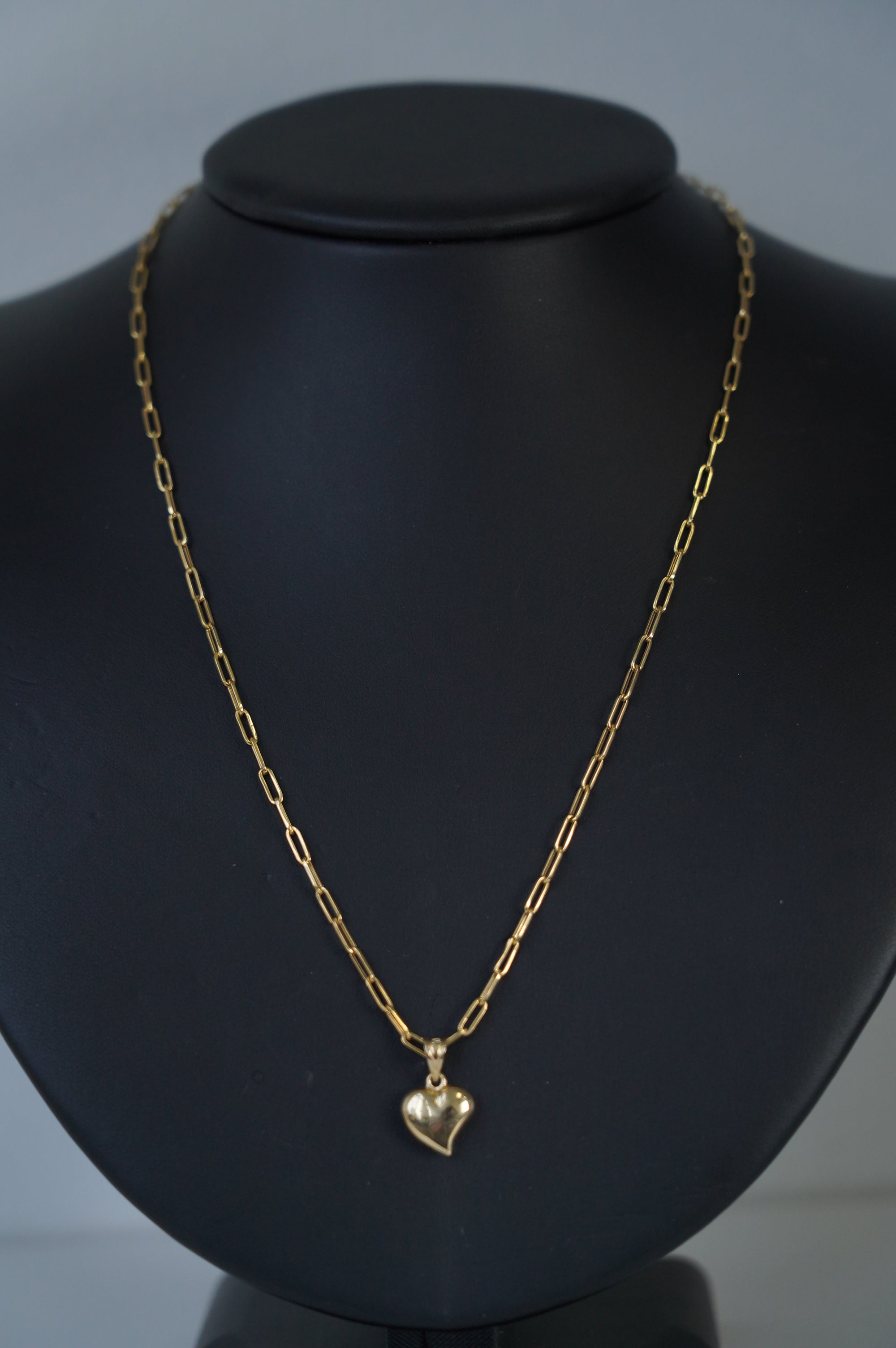 Gold Necklace with Heart Pendant