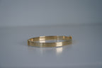 Gold Engraved Bangle Bracelet