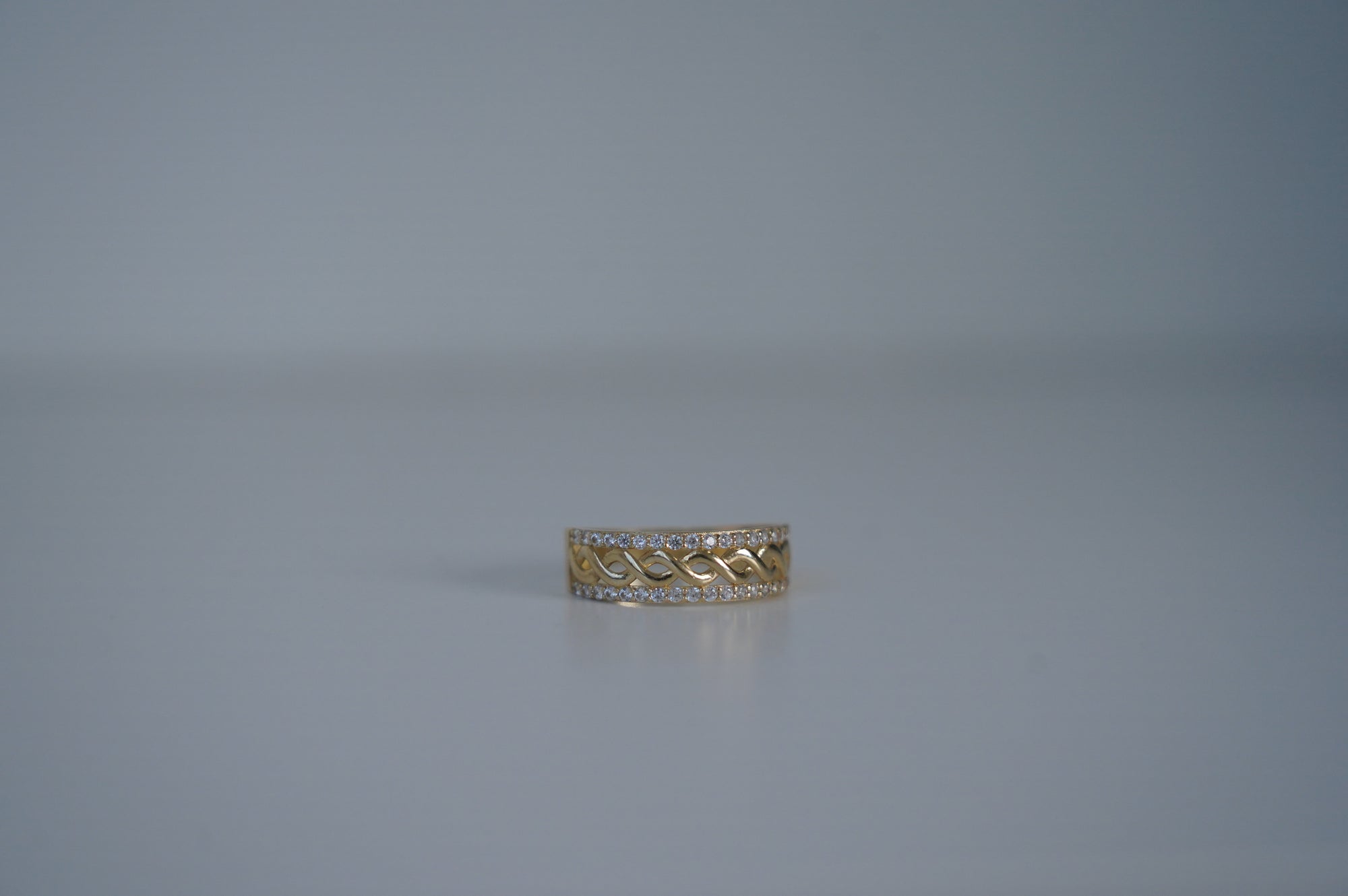 Gold Eternity Band with Diamonds