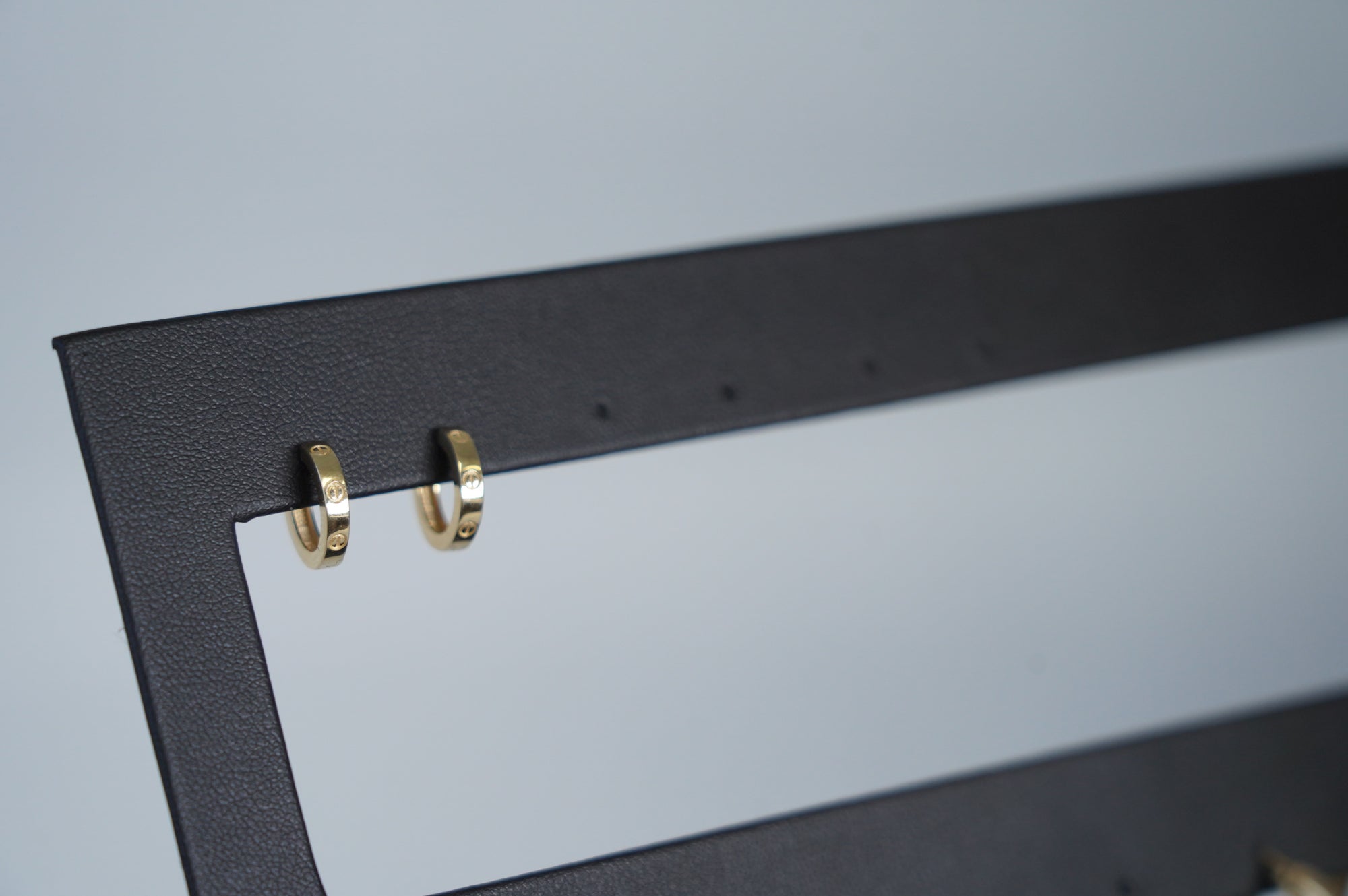 Elegant Gold Hoop Earrings with Stud Detail