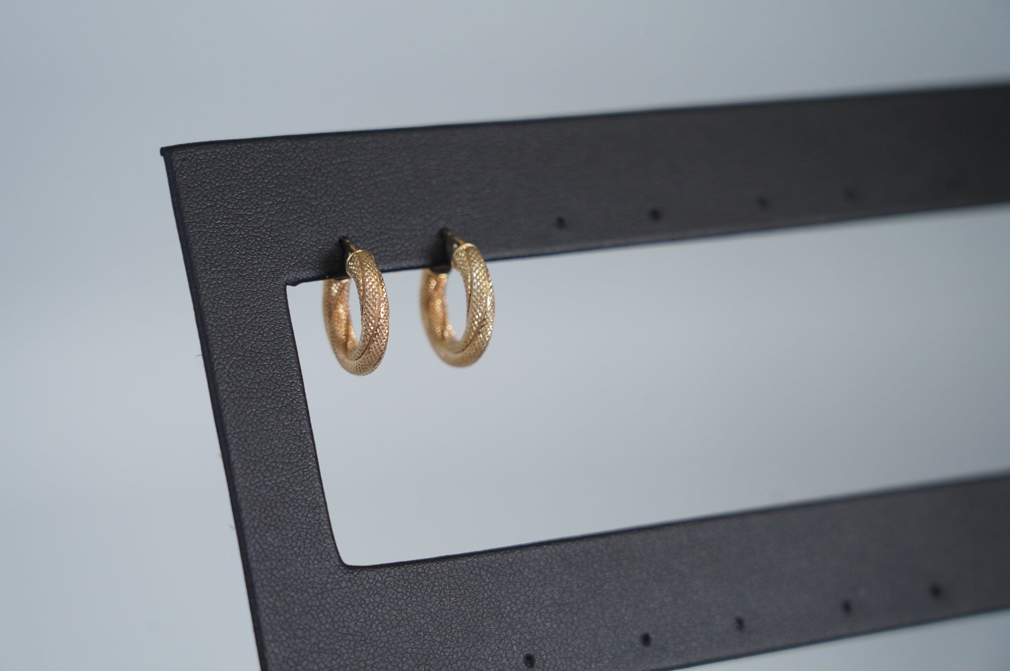 Textured Gold Hoop Earrings