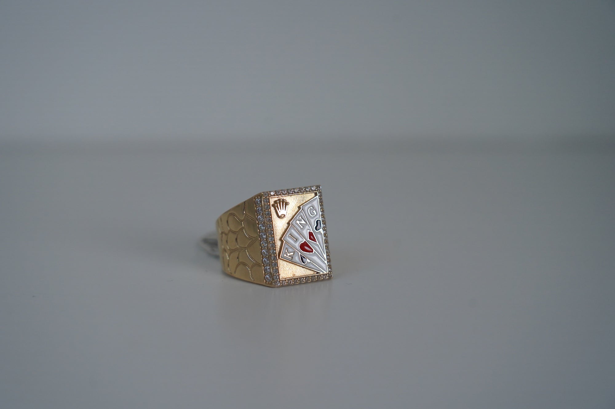 King Playing Cards Signet Ring