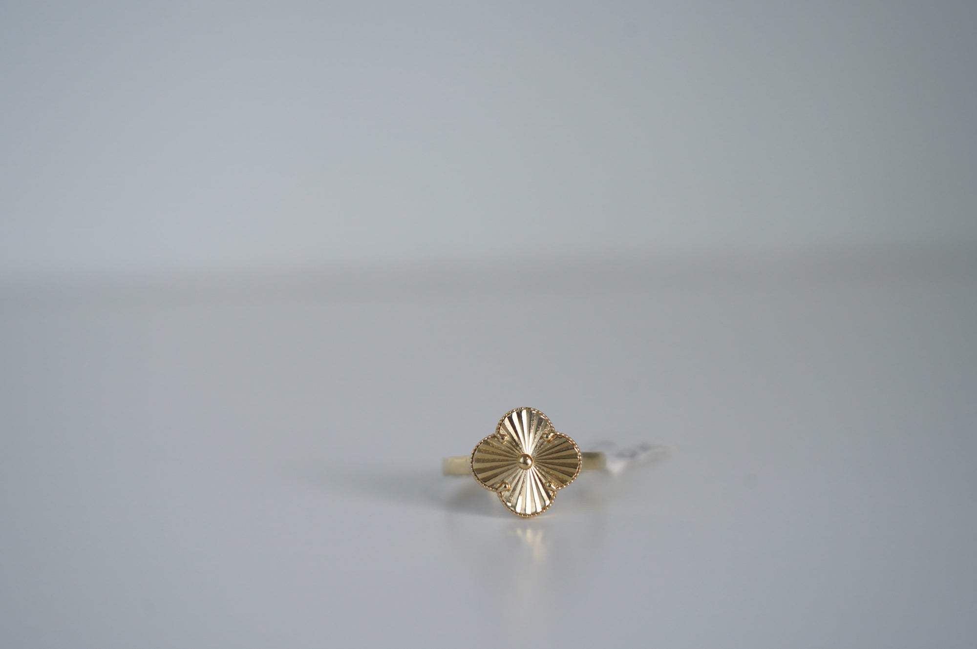 Van Cleef Flower Textured Ring