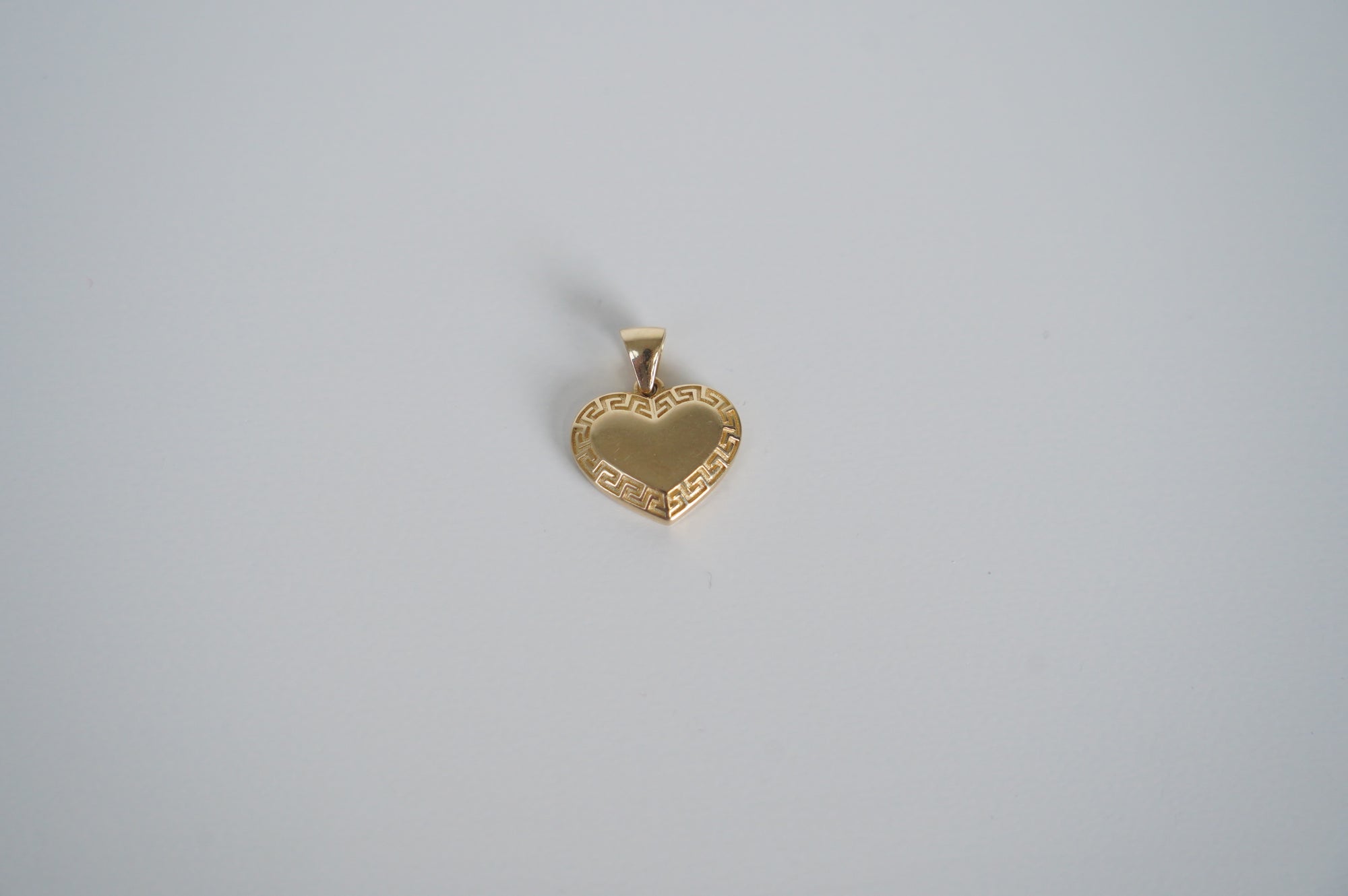 Engraved Gold Heart Pendant