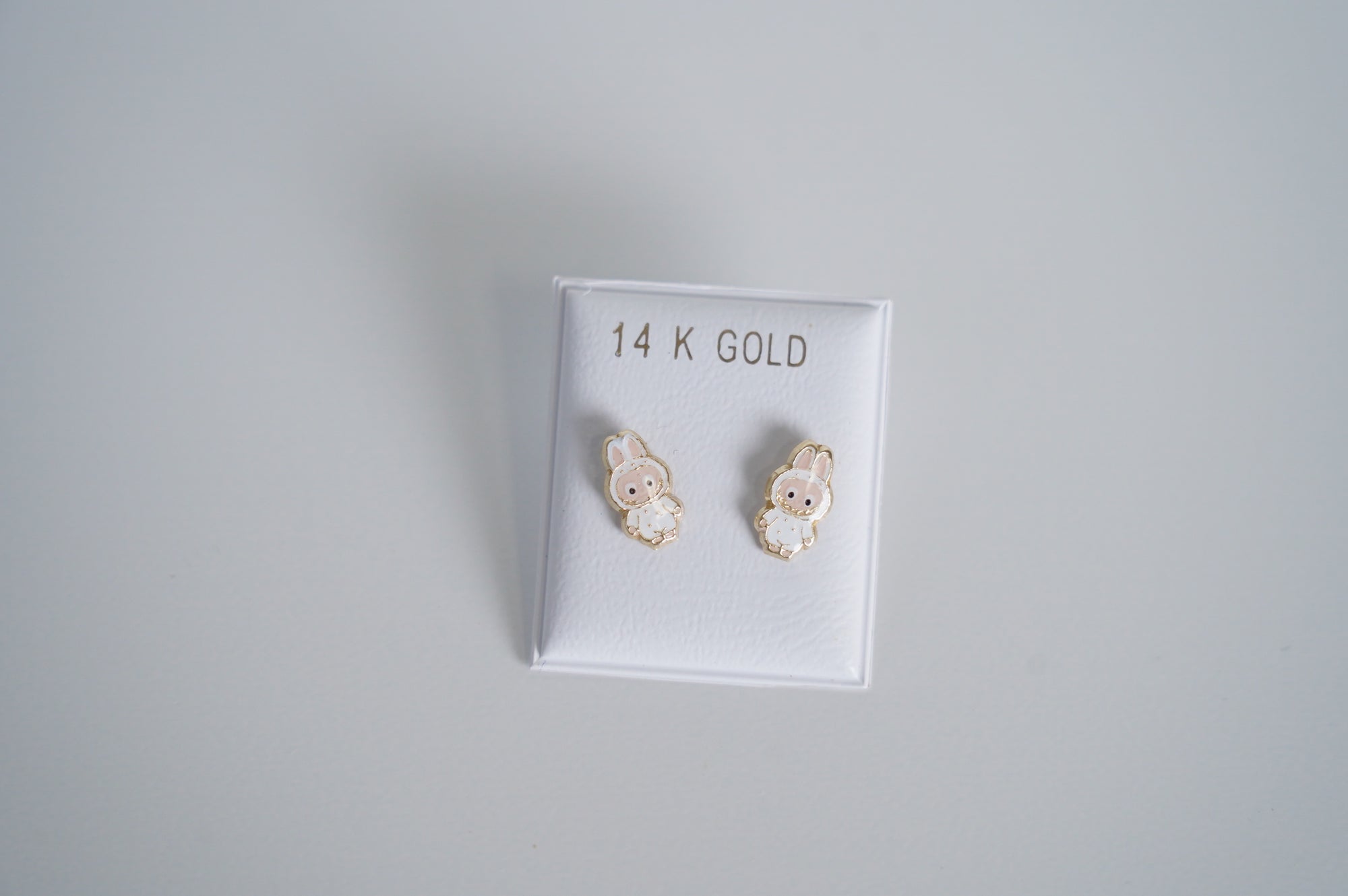 Bunny Stud Earrings in 14K Gold